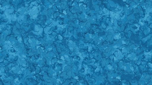 Mirage Bahama Blue tonal quilting cotton fabric by Deborah Edwards for Northcott — bright tropical blue watercolor print