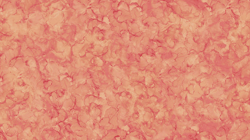 Mirage Hibiscus tonal quilting cotton fabric by Deborah Edwards for Northcott — vibrant coral pink watercolor print