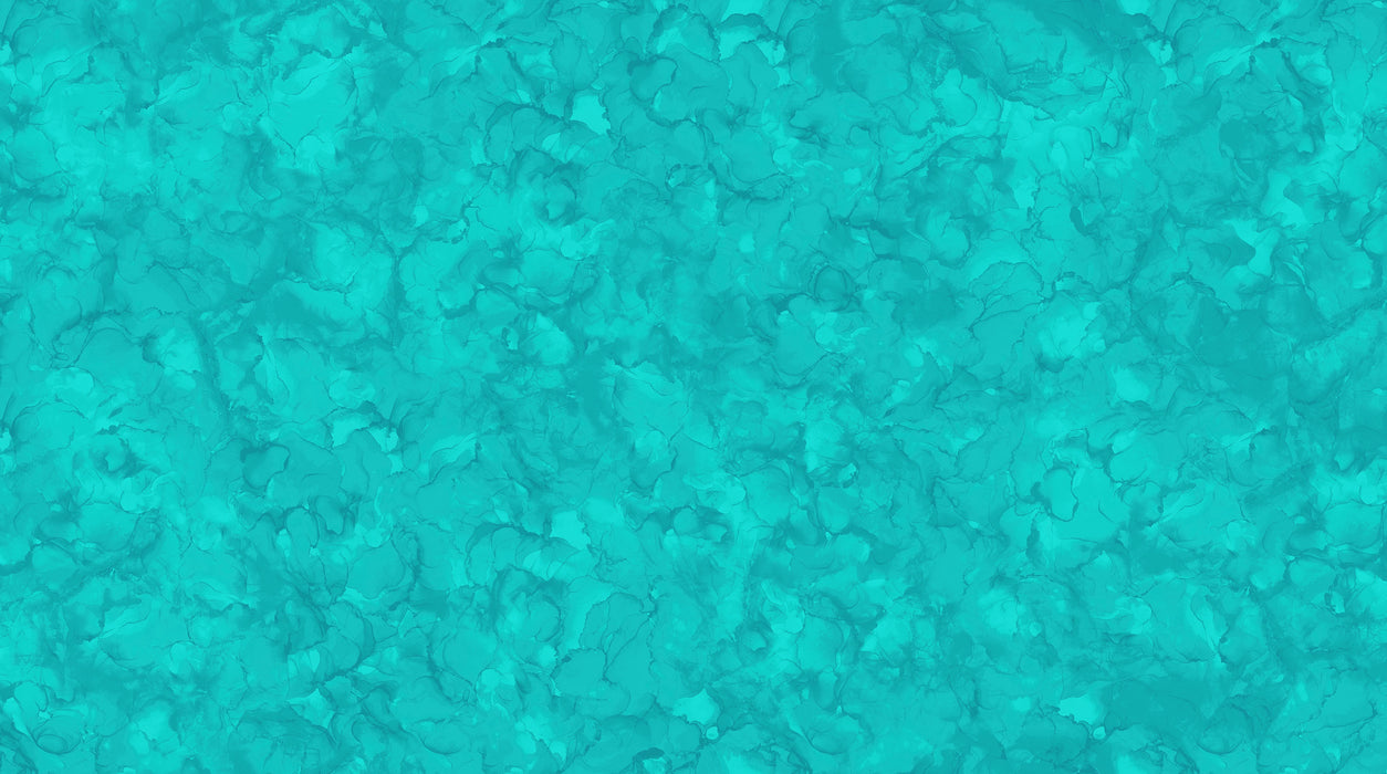 Mirage Bermuda tonal quilting cotton fabric by Deborah Edwards for Northcott — tropical teal green watercolor print