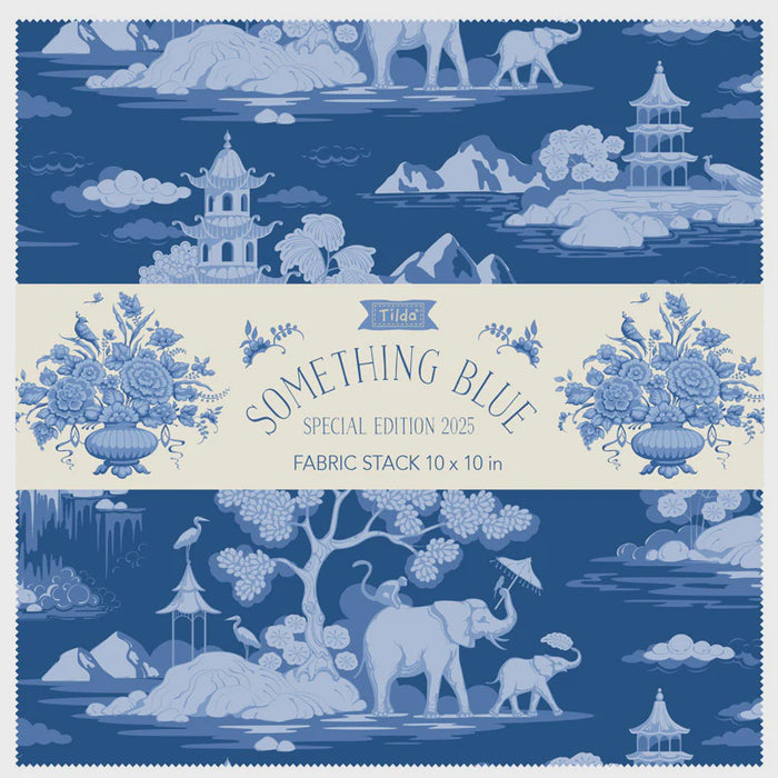 Tilda Something Blue Fabric Stack 10 in squares