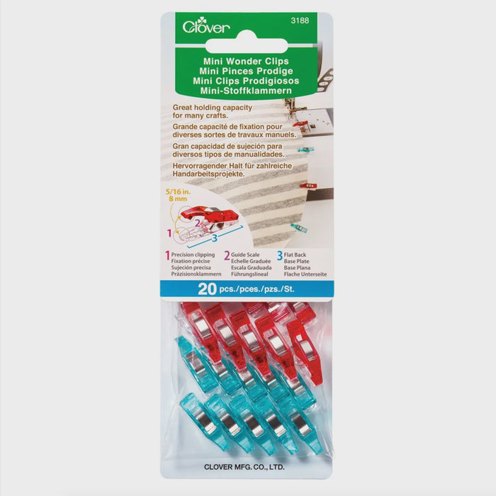 Clover Mini Wonder Clips #3188, 20 pcs