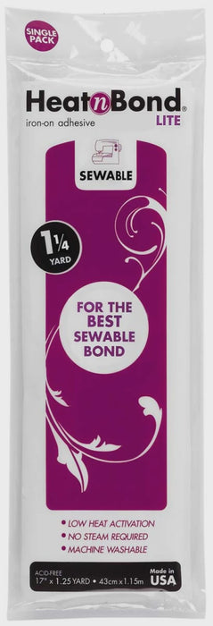 Heat N Bond Lite Fusible 17IN x 1-1/4yd
