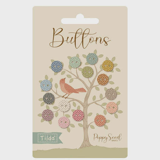 Tilda Poppy Seed Buttons .35 in (9 mm) 15 pcs