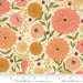 Ladybug Whimsy Zinnias Metallic Eggshell fabric 48440 11M quilting cotton with metallic accents fabric for Moda – view 2