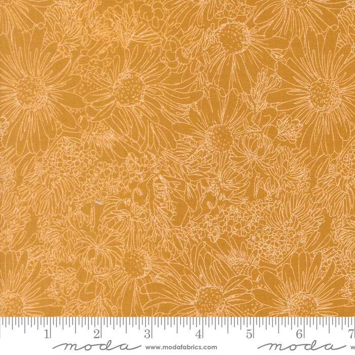 Ladybug Whimsy Pen Ink Golden fabric 48444 13