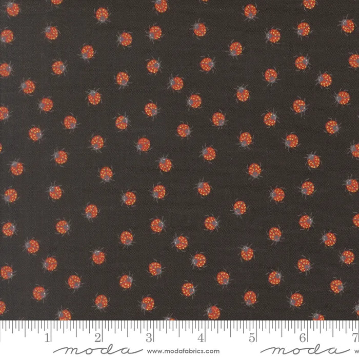 Ladybug Whimsy Little Ladybugs Metallic Midnight fabric 48446 18M
