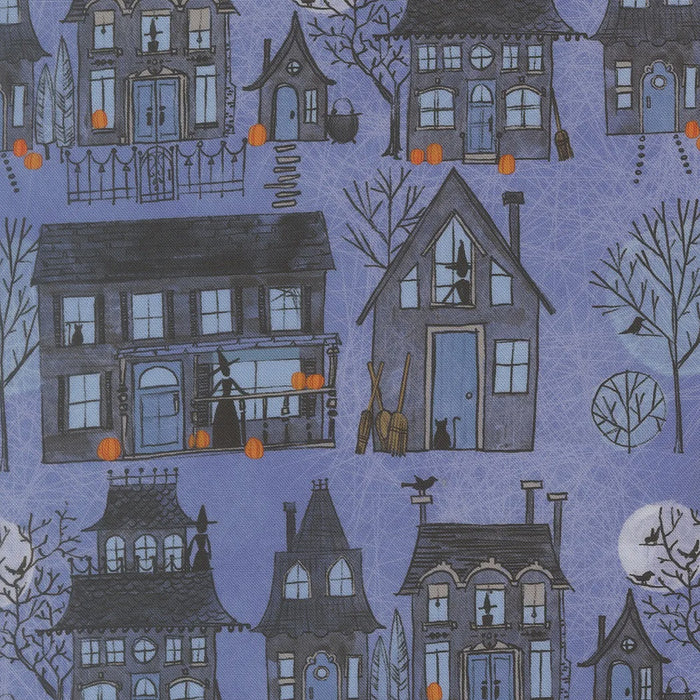 Coven Witch Village Dusk fabric