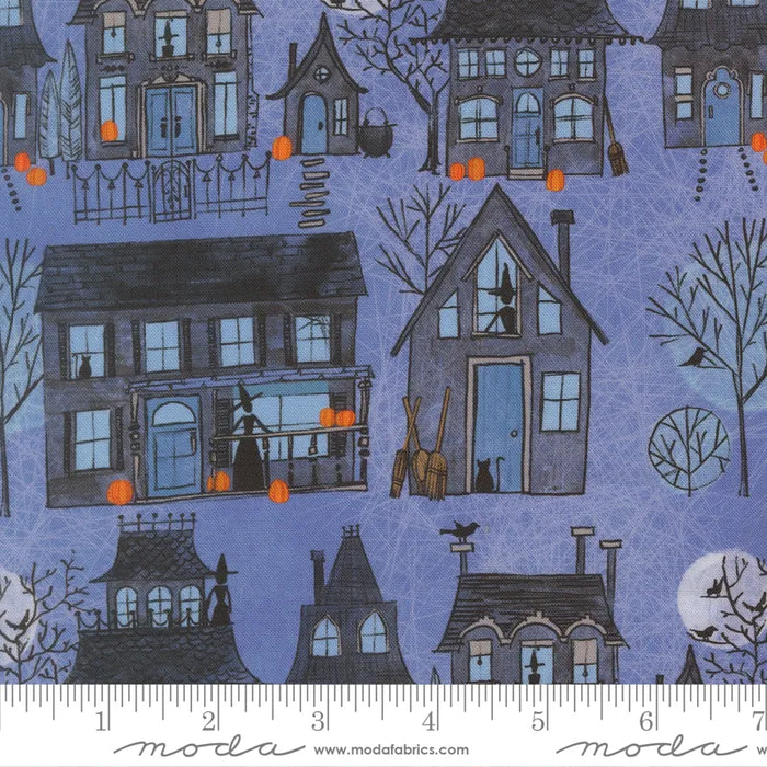 Coven Witch Village Dusk fabric