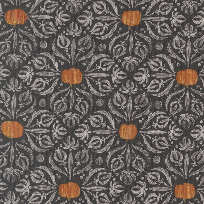 Coven Medallion Tile Onyx fabric