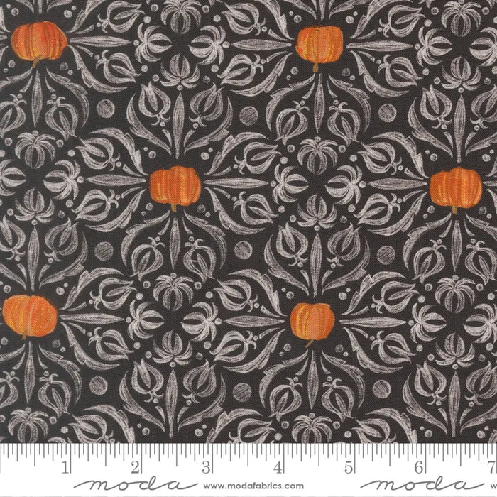Coven Medallion Tile Onyx fabric