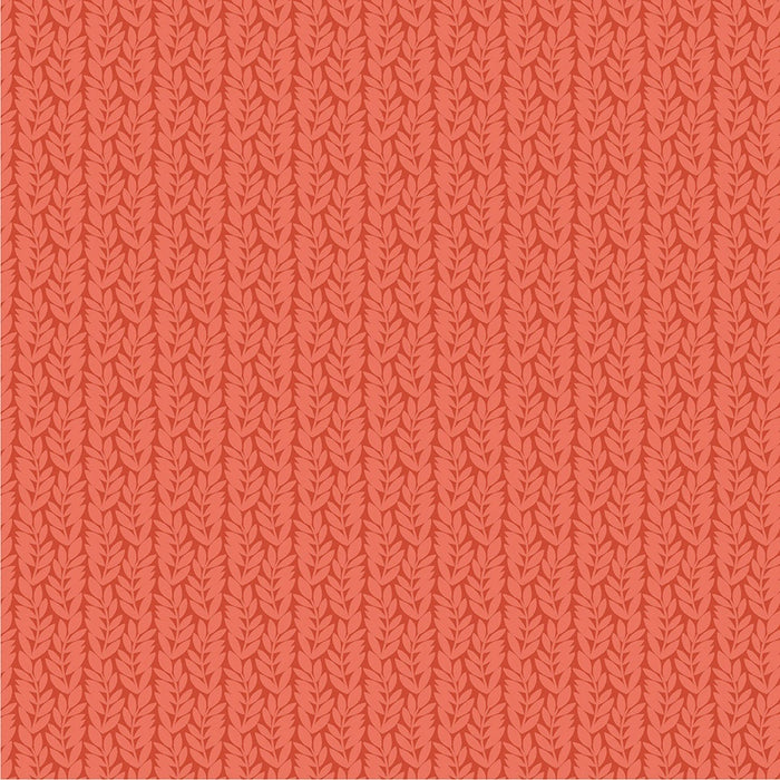 Foliage Coral quilting cotton fabric by Sally Kelly
