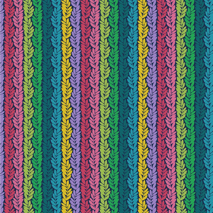 Foliage Rainbow quilting cotton fabric by Sally Kelly
