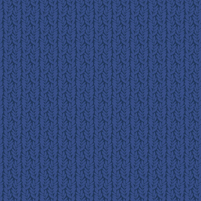 Foliage Indigo quilting cotton fabric by Sally Kelly