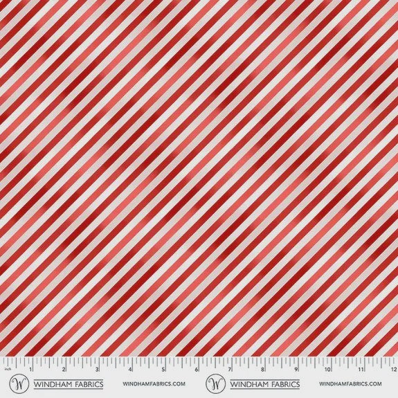 Florida Shop Hop 2026 Candy Cane Stripe Red & White fabric