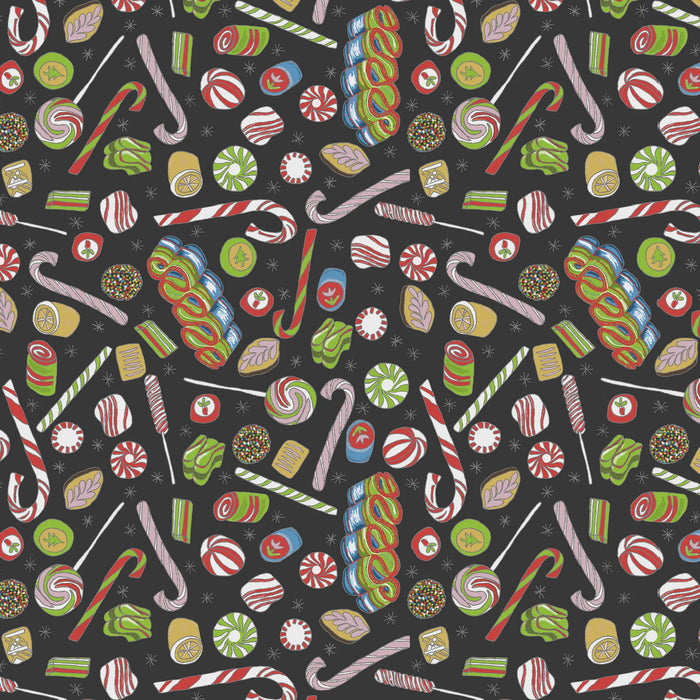 Jolly Collage Candy Shop Licorice fabric