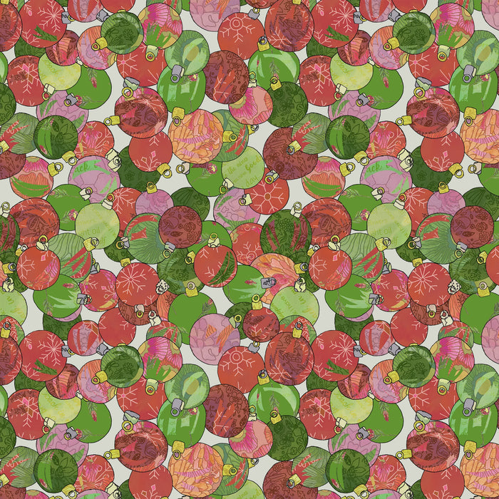 Jolly Collage Shiny Things Marshmallow fabric