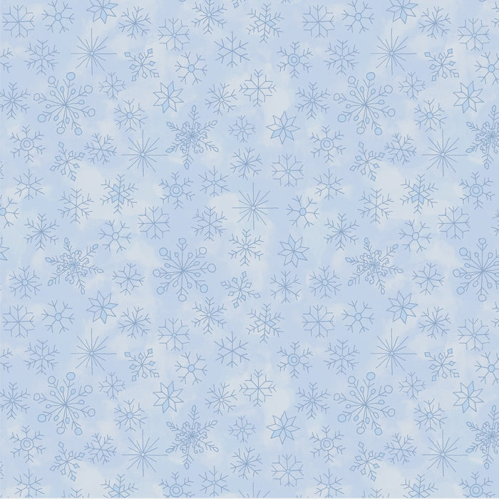 Jolly Collage Snowfall Ice fabric