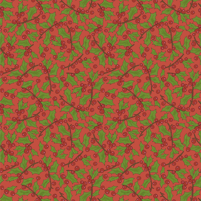 Jolly Collage Berries Red fabric