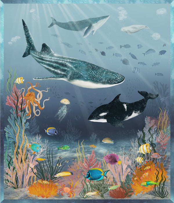 Deep Blue Beyond the Reef Deep Blue fabric