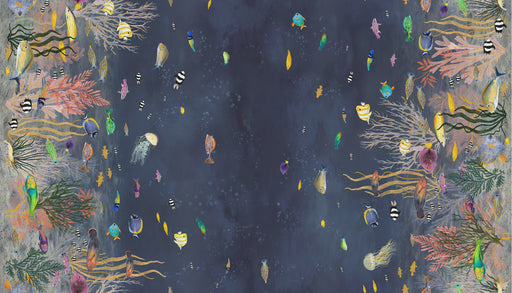 Deep Blue Ocean Flow Deep Blue fabric