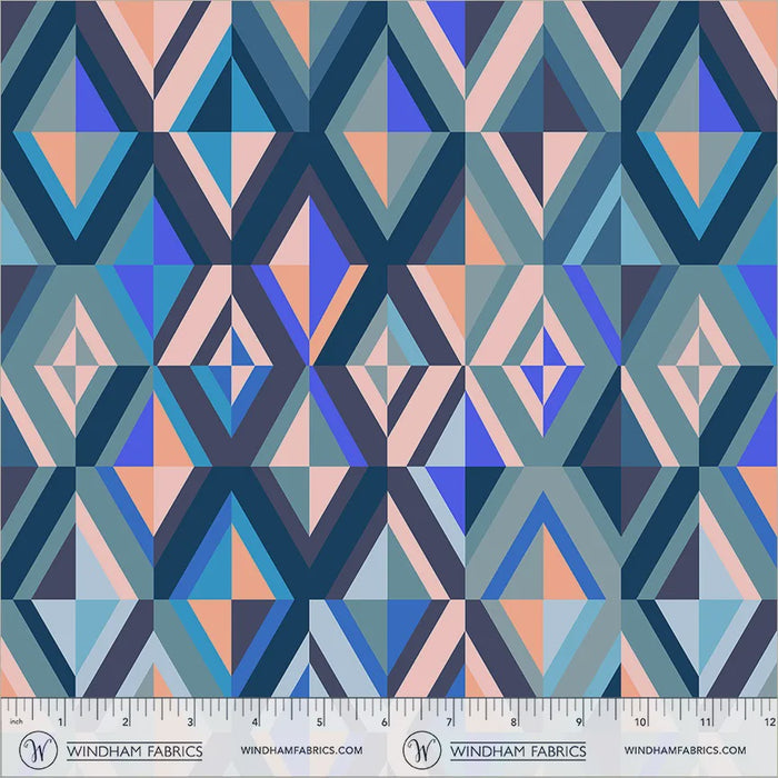 Happy Place Diamonds Blueberry Cotton fabric