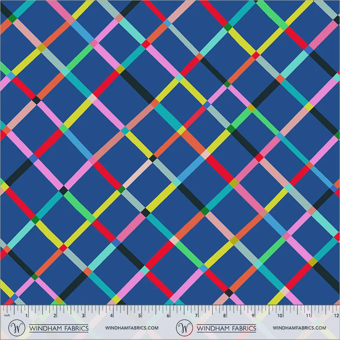 Happy Place Crossing Majorelle Blue Cotton fabric