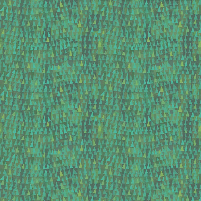 Mirage Fragments Sea Green Cotton fabric