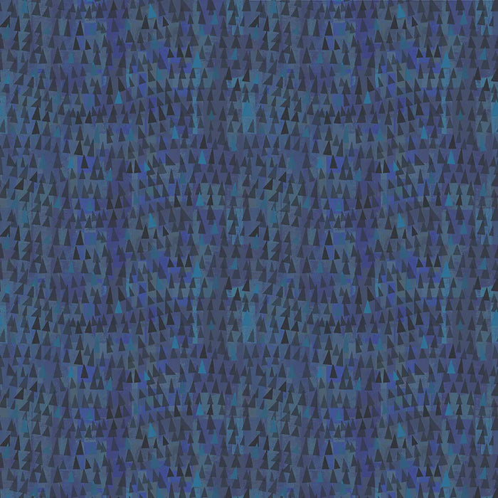 Mirage Fragments Midnight Blue Cotton fabric