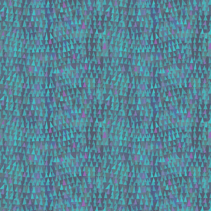 Mirage Fragments Peacock Cotton fabric