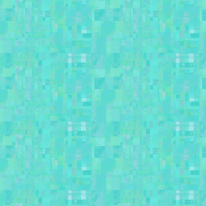 Mirage Reflection Turquoise Cotton fabric