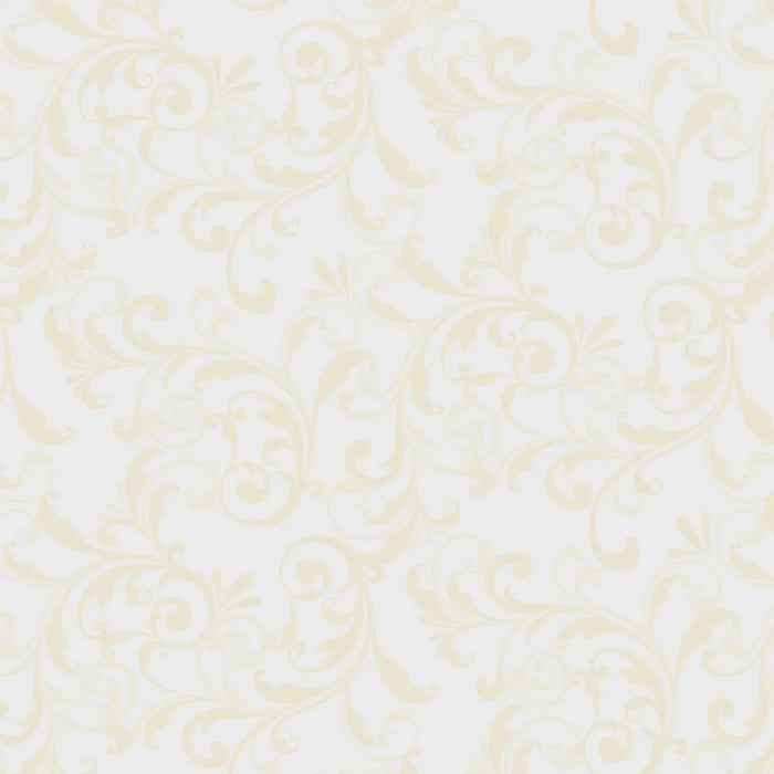 Holiday Feather & Flourish Scroll Cream fabric | 9266-44 Cream