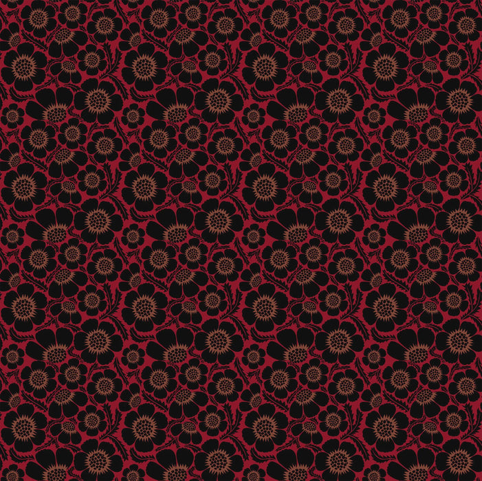 Prickly Scarlet fabric | Clean Cut by Anna Maria Parry