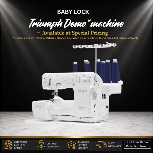 Baby Lock Triumph sewing machine with special event pricing
