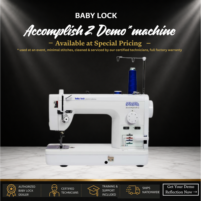 Baby Lock Accomplish 2 Machine Demo Machine