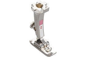 Bernina #2 overlock presser foot, used for creating serged seams and neatening edges without a serger.