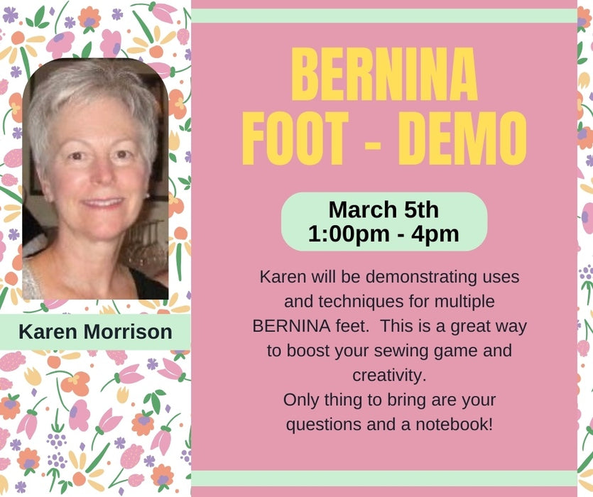 Bernina Foot Demonstration