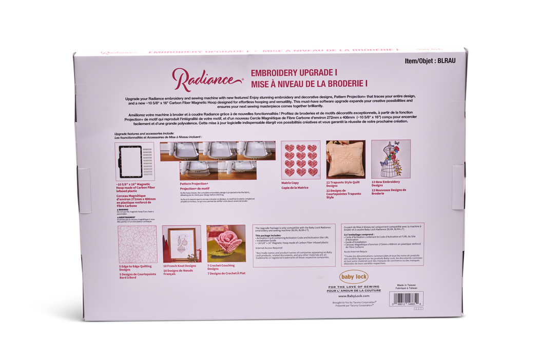 Baby Lock Radiance Embroidery Upgrade I