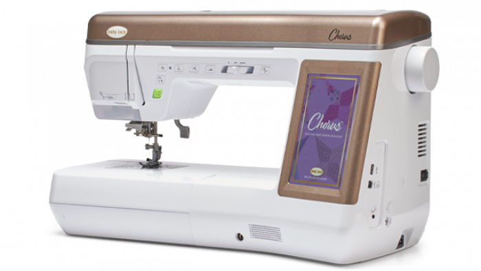 Baby Lock Chorus Quilting & Sewing Machine from an angle