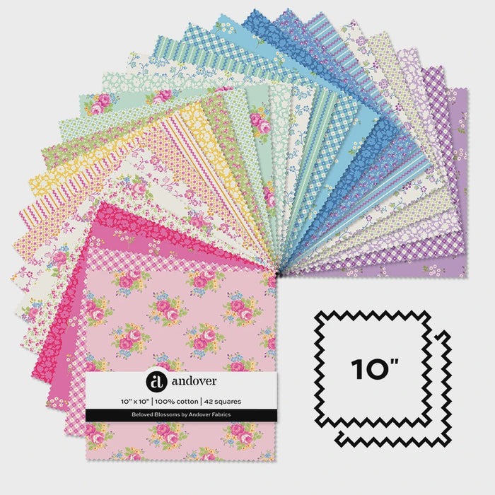 Beloved Blossoms - 10 Inch Square - 42 Cuts Each
