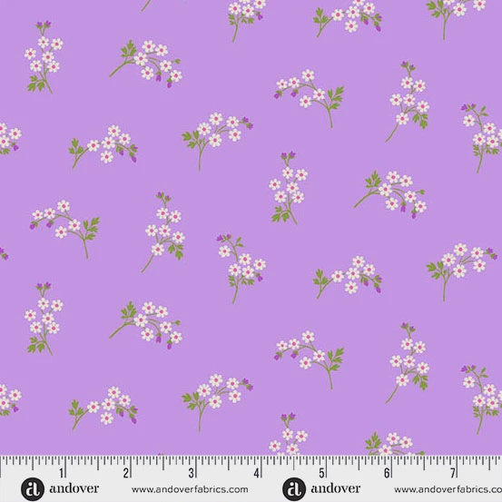 Beloved Blossoms by Andover Fabrics Daisy Spray Lilac fabric