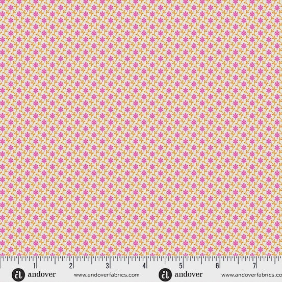 Beloved Blossoms by Andover Fabrics Ivy Pink fabric