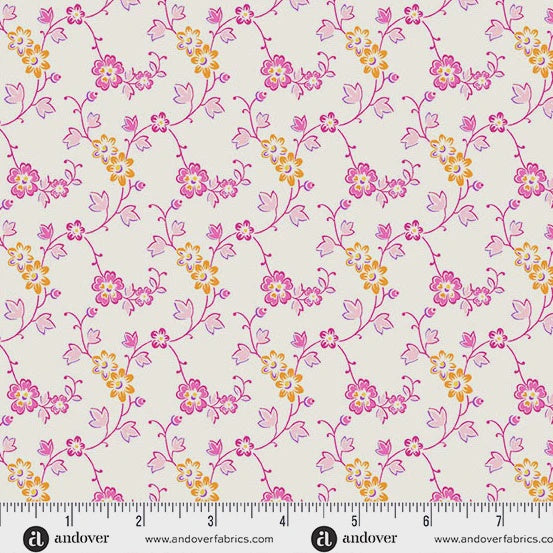 Beloved Blossoms by Andover Fabrics Meander Blush fabric