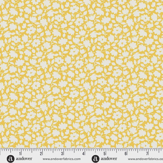 Beloved Blossoms by Andover Fabrics Posy Buttercup fabric