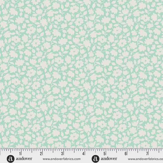 Beloved Blossoms by Andover Fabrics Posy Mint fabric
