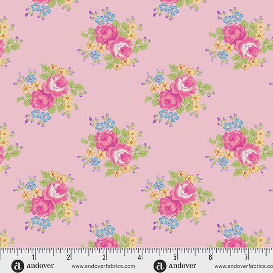 Beloved Blossoms by Andover Fabrics Sweet Blooms Blush fabric