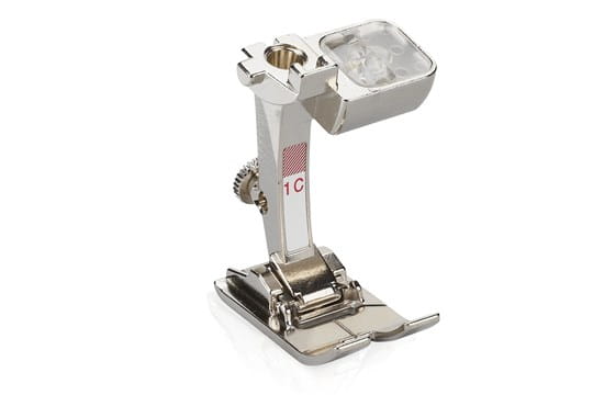 Bernina #1C Reverse Pattern Presser Foot, metal and plastic, for sewing machines.