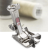 Bernina #10D Edgestitch Presser Foot made of metal, predominantly silver in color, designed for precision sewing on edges, hems, and pleats.