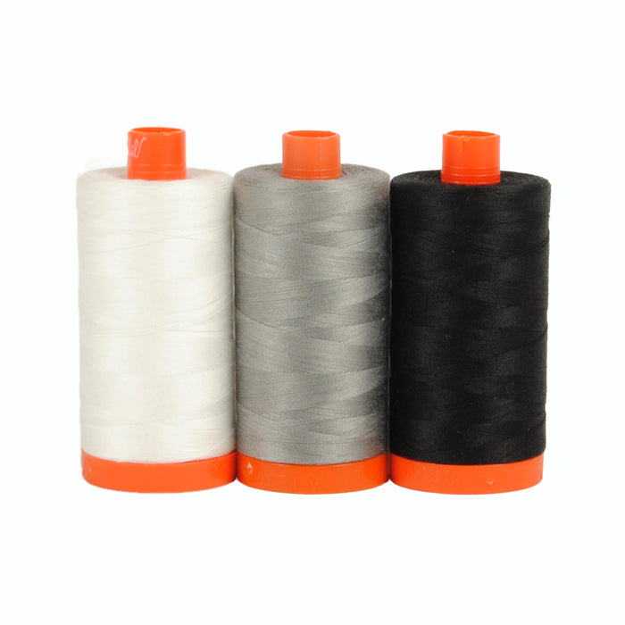 Carrara Black/White by Aurifil Color Builder 50wt 2021 - 2625 - 2692