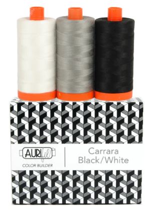 Carrara Black/White by Aurifil Color Builder 50wt 2021 - 2625 - 2692