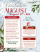 Promotional flyer for 'Christmas in August' event with details and festive design elements.